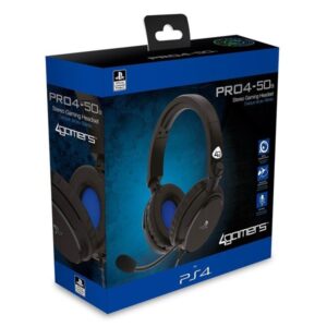 4Gamers PRO50 PS4 Stereo Gaming Headset - Black - Headset - Sony PlayStation 4