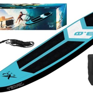 XQMax SURF SUP board oppustelig stand up paddle board blå 245 x 57 x 10 cm