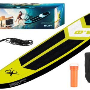 XQMax SURF SUP board oppustelig stand up paddle board lime 245 x 57 x 10 cm