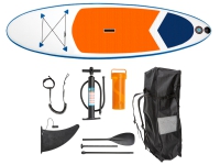 CS Aqua SUP Board - Stand Up Paddleboard - 300x83x15 cm max 120 kg. Orange/Blue/White