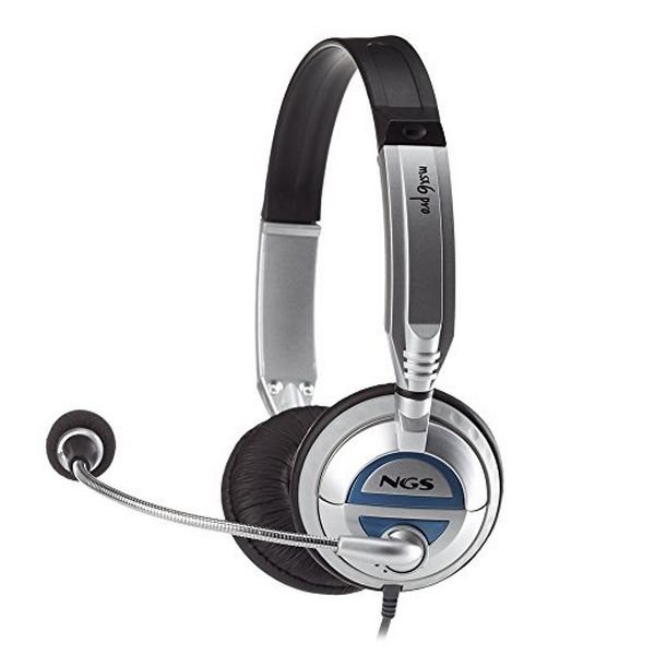 Ngs Msx6 Pro - Hovedtelefoner Med Mikrofon - 3 M Kabel - Blå Grå