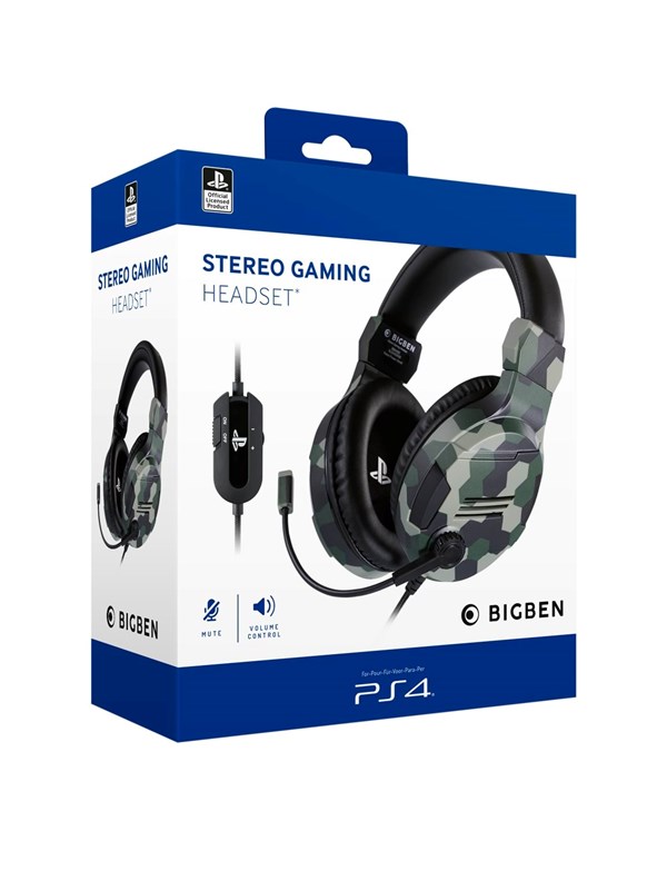 BigBen Interactive PS4/PS5 Gaming Headset V3 - Green - Headset - Sony PlayStation 4