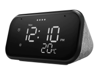 Lenovo Smart Clock Essential - Smart display - LED 4 - trådløs - Wi-Fi, Bluetooth - 3 Watt - blød berøring-grå