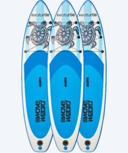 Pakketilbud: 3x Watery Global oppustelig SUP Paddleboard 10'6 - Lyseblå